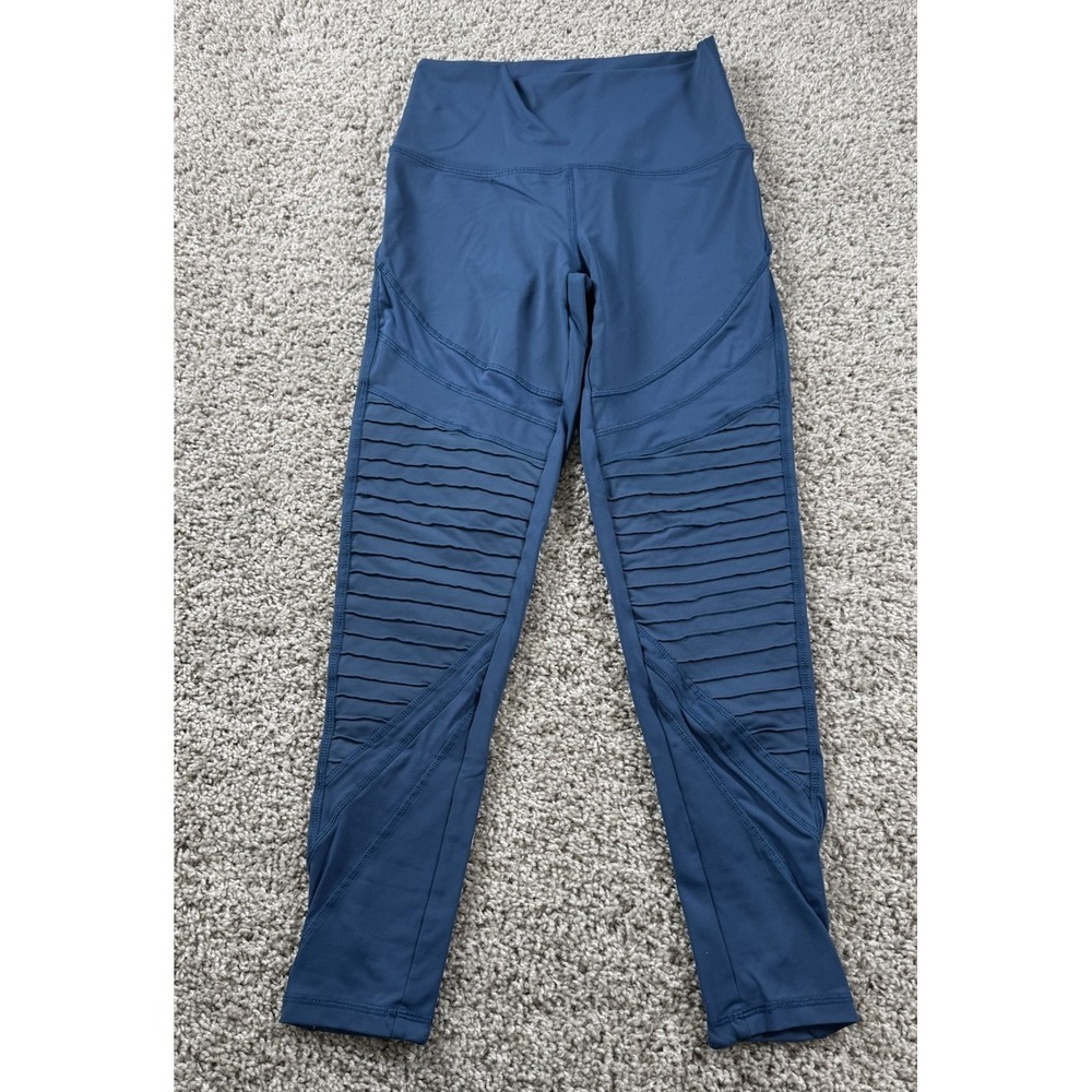 Aerie Chill Play Move Moto Legging Blue Workout Athletic‎ Womens Small